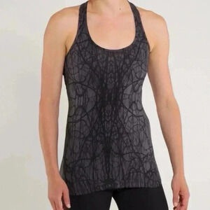 Lululemon Cool Racerback Coal Ground Nesting Black Size M